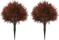 24" Artificial Cedar Topiary Ball Bushes, Set of 2 UV Resistant Fake Trees Outdoor Shrubs with Stake, Weatherproof Faux Plants for Planter, Front Porch, Garden, Yard, Patio Fall Decor