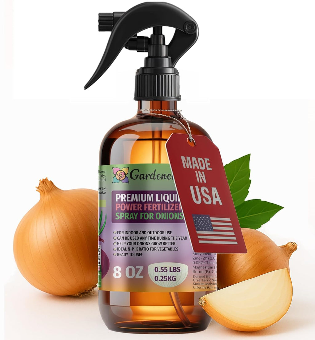 Liquid Power Onion Fertilizer Spray – Ready-to-Use Liquid Plant Food Mist for Onion – Premixed, Easy Application – Fast-Acting Formula for Growth, Roots & Yield – Indoor & Outdoor Use – 8 oz
