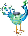 Solar Lantern Outdoor Decorative Waterproof LED Solar Lights Peacock Tabletop Lamp for Outdoor Patio Garden