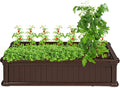 Giantex Raised Garden Bed, Planter for Flower Vegetables, Outdoor Plant Box Patio Backyard, Easy Assembly (48''Lx24''Wx12''H, Brown)