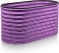Galvanized Raised Garden Beds Outdoor // 4×2×2 ft Planter Raised Beds for Gardening, Vegetables, Flowers // Large Metal Garden Box (Purple) // Patented Tool-Free Design