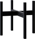 FaithLand Mid Century Plant Stand Indoor Outdoor (EXCLUDING 12" Plant Pot) , Hold Up to 12 Inch Planter, Metal Planter Stand, Potted Plant Holder, Black - Fits Snake Plant - Upgraded Design.
