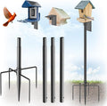 Bird Feeder Pole Stand – 60 Inch Height Feeding Station with 1-Inch Dia Heavy Duty for Hanging Feeders, Bird House Pole Mount Kit for Outdoor, Slip-Fit Connection