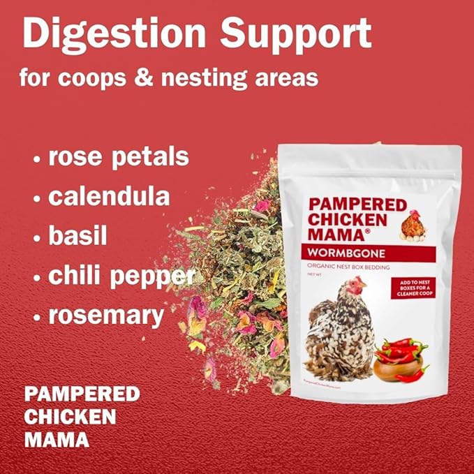 Non-GMO Backyard Chicken Nesting Herbs (10 oz) - Naturally Keep A Clean Coop Your Hens Will Love