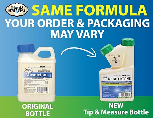 Liquid Harvest Mesotrione - 8oz - Mesotrione Concentrate (Compare to Tenacity) - Pre and Post-Emergent Weed Killer for Lawn and Turf Grasses