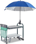 Garden Kneeler Seat Bench, Garden Kneeling Bench with Sunshade Umbrella, Ergonomic Handles, Folding Table, and Potting Mat, 10.2" Foam Knee Seat, Loading Capacity 330 Lbs