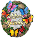 Elegant Resin Stepping Stone, Outdoor Garden Pathway Decoration (Garden with Butterflies Stepping Stone, 9.5" Decorative Outdoor Decoration)