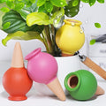 Terracotta Self Watering Spikes, 4 Pack Watering Bulbs for Indoor Outdoor Plants, Vacation Slow Release Plant Self Watering Planter Insert Devices, Colorful Water Globes While Away