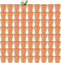 Yishang 2.5 inch Terracotta Pots with Drainage Holes,Small Mini Clay Ceramic Pottery Planter,Cactus Flower Terra Cotta Pots,Succulents Nursery Pots for Indoor/Outdoor Plants,Crafts,Wedding-72 Pack