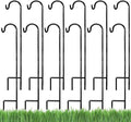 Ashman Shepherd's Hooks 35 Inch (12 Pack), Black, Made of Premium Metal for Hanging Solar Lights, Bird Feeders, Mason Jars, Christmas Lights, Lanterns, Garden Stakes and Wedding Décor.