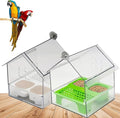 2026 New Pull-Out External Parrot Feeder, Bird Bath for Cage, 7*6*5.5in Bird Feeder House, Transparent Parakeet Cage Accessories, Easy To Fill, Clean, Long-Lasting, for Finch and Hummingbird (MIX)