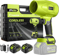 Portable Dust Cleaner, Blower Leaf Blower Cordless, Handheld Blower, Hand Blowers for Lawn Care, Patio Cleaning, 4.0Ah Battery, Charger Included (2 Battery with Storage Case)