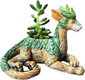 Funny Dragon Planter, Resin Animal Planter, Dragon Statue Outdoor, Dragon Figurines, Unique Succulent Pots with Drainage Hole, Dragon Yard Decor for Outside Lawn Patio Patio Yard Ornament Gifts (A)
