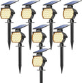 NIORSUN Solar Spot Lights Outdoor,23 LEDs Landscape Lighting with Auto On/Off and 3 Lighting Modes, IP67 Waterproof Spotlights,Outdoor Solar Lights for Yard Garden,8 Pack(Warm White)