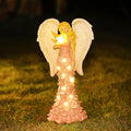 Solar Angel Garden Statues Outdoor with LED Lights –Garden Angel Figurine- Outdoor Lawn Decor Garden Figurine for Patio, Balcony, Yard, Ornament - Unique Housewarming Gifts