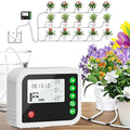 Automatic Plant Water Indoor, 15 Potted Plants Self Watering System, Automatic Drip Irrigation Kit Plant Watering Devices Programmable Water Timer, LED Display and Power Supply