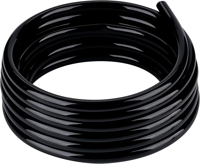 Black Vinyl Tubing 3/8” ID × 1/2” OD - 100 Feet PVC Flexible Plastic Tube Hybrid Hose, Transfer Water Air Oil for Pond Fountain Garden, Non-toxic and BPA free