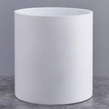 FaithLand Plant Pot 10 inch - Perfectly Fits Mid-Century Modern Plant Stand - Drainage Plug and Drainage Mesh Screen - Matte White Planter Pot - Upgraded