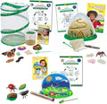Insect Lore Bug Camp Bundle | Butterfly Kit with 1 Cup Live Caterpillars | Ladybug Land with 1 Tube Live Larvae | Ant Mountain with 1 Tube Live Western Harvester Ants | Life Cycle Figurines & More