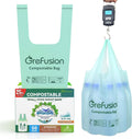 Compostable Trash Bags with handle-tie,Garbage Bags, 2.6 Gallon,Food Waste Bags,Small trash bags for compost bin kitchen,Certified by BPI and OK Compost (2.6G-50count)