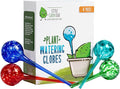 LGL Plant Watering Globes - Automatic Self Watering Globes. Decorative Self Watering Planter Inserts Made From Hand-Blown Durable Glass. Self Watering Spikes to Support Plant Health. 4 Pack, Jumbo.