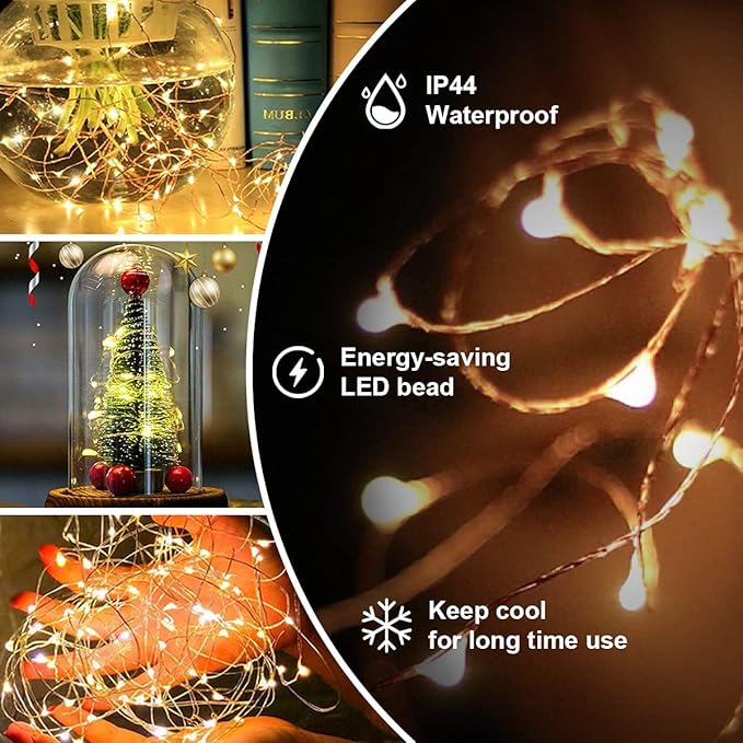 Fairy Lights Plug in,660FT 2000 LEDs Waterproof Led String Lights,Twinkle Light with 8 Modes Remote for Outdoor Indoor Christmas Wedding Birthday Garden Party Decorations,Warm White