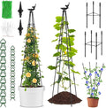 2 Pack Garden Obelisk Trellis for Climbing Plants | 79 Inches Tall Rustproof Metal Plant Support Trellis | Adjustable Garden Tower Trellis for Indoor Outdoor Vines Vegetables Flowers