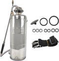3.5 Gallon Stainless Steel Sprayer Hand Pump Sprayer with Pressure Gauge Safety Valve Adjustable Nozzle for Gardening Lawn and Cleaning