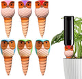 Hunthawk Plant Watering Stakes Owl, Self Watering Spikes Automatic Terracotta Spiral Devices with Irrigation Watering System for Outdoor Indoor Plants 6 Pcs