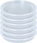 Plant Saucer 6 Pack of 4 6 8 10 12 14 16 inch, Clear Plastic Flower Plant Pot Saucer, Heavy Duty Plant Drip Trays Saucers for Indoor, Plant Water Tray for Planters (6", Clear)