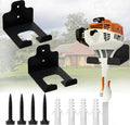2 PCS Garage Organizer Trimmer Rack, Wall Mounted Tool Hanger for Grass Trimmer, Hedge Trimmer, Weed Whackers & Garden Tools – Heavy Duty, Space-Saving, Anti-Rust Storage Rack for Garage & Home