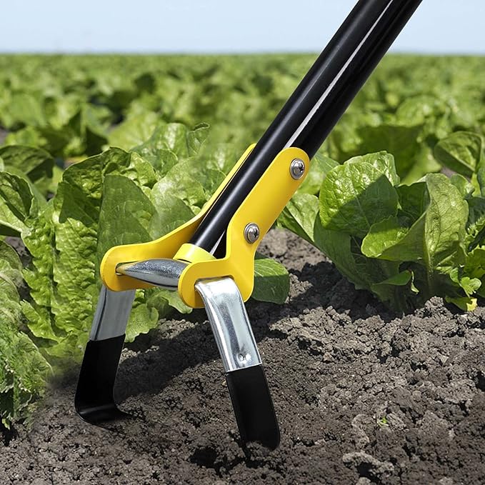 72 inch Garden Hoe， weeding tools for garden,Handheld Weeding Rake Planting Vegetables Farm,Sharp Durable Gardening Gifts for Hoe Garden Tool Traditional Steel Quenching Forging Process