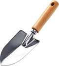 Garden Helper Garden Trowel with Measurements for Planting (Wide), Garden Hand Shovel Japanese Stainless Steel, Wooden Handle, Made in Japan