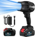 Saker Cordless Leaf Blower Portable Dust Cleaner Handheld Lightweight Blowers 180000 RPM with Adjustable Speed for Patio Cleaning, Drying,Camping Gift 2 Batteries BF170 Black