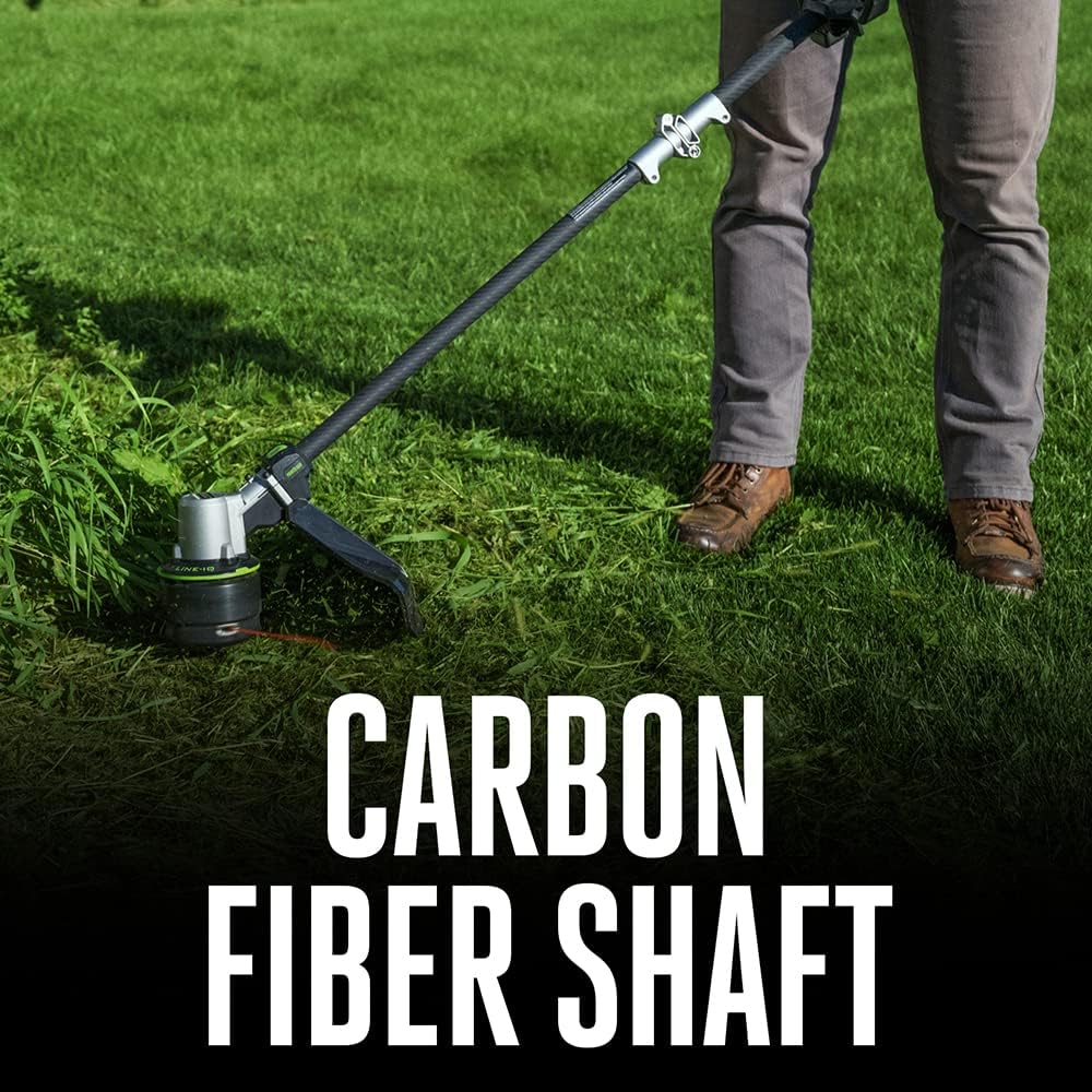 EGO POWER+ String Trimmer, Battery Powered, 16" Trimmer for Weeds and Grass with POWERLOAD, LINE IQ, Telescopic Carbon Fiber Shaft, Includes 56V 4.0Ah Battery and Charger - ST1623T