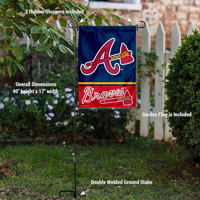 WinCraft Atlanta Garden Flag with Stand Holder