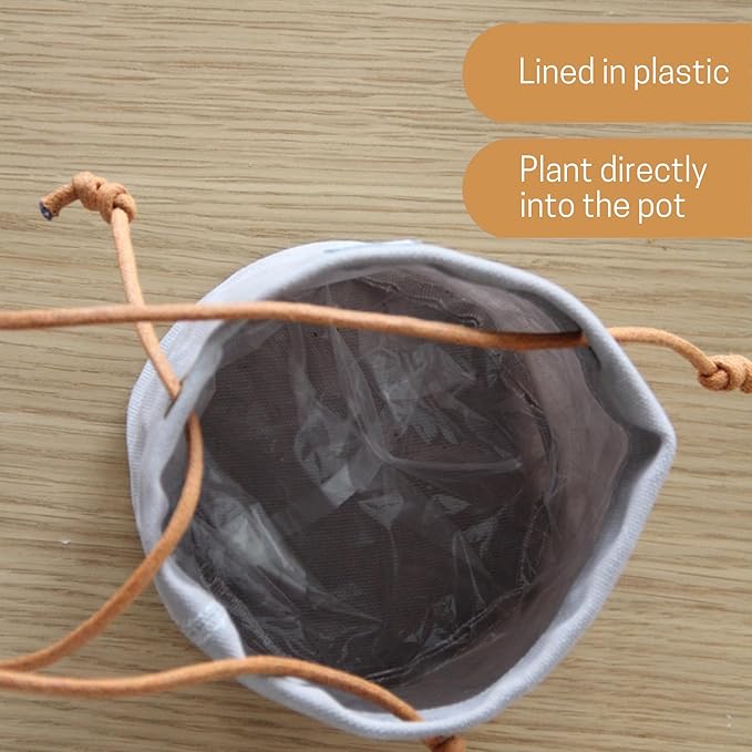 Large Waxed Canvas Handmade Hanging Planter for Indoor/Outdoor Plants, Hanging Basket Plant Holder Dijon Yellow