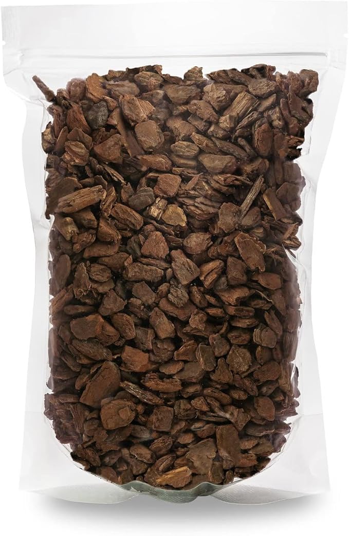 Premium Grade New Zealand Pinus Radiata Bark by Gardenera - Organic Hand Mixed New Zealand Pine Bark for Orchids - Medium Chips 9-12mm - 1 Quart
