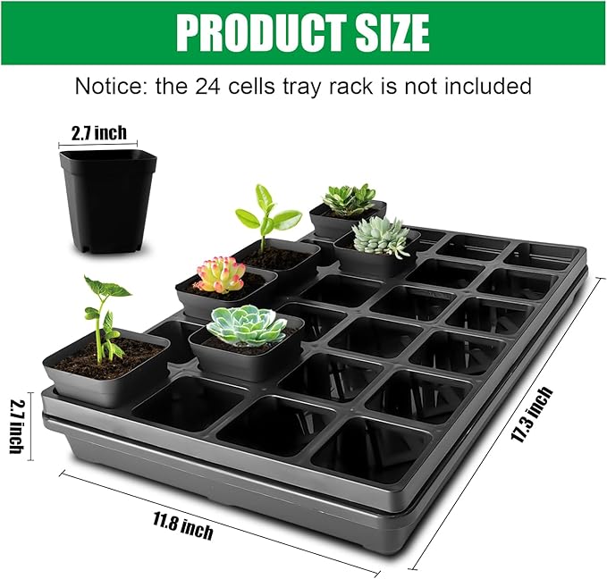 5 Pack Nursery Potting Tray, Carrying and Holding Plant Tray for Seeds ...