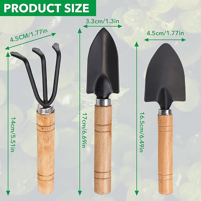 3 Pcs Garden Tools,Mini Gardening Tools,Gardending Hand Tools Kit for Seedling for Succulent,Home Plants,Garden Potted Plants Etc Indoor Plant Accessories