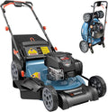 SENIX LSSG-H2 22-Inch Self Propelled Gas Lawn Mower with 163 cc 4-Cycle Engine, 3-in-1 Rear Wheel Drive Variable Speed Lawnmower, 6-Position Height Adjustment