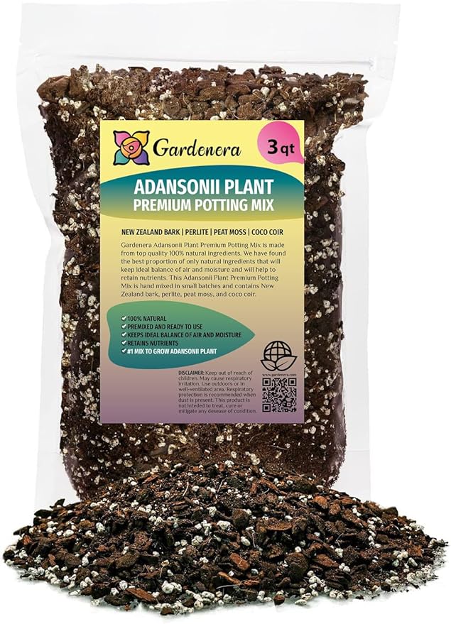 Monstera Adansonii Growing Medium - Enhance Aeration, Drainage & Nutrient Delivery - 3 Quart
