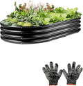 Raised Garden Bed, Galvanized Planter Raised Beds for Outdoor,Vegetables, Flowers & Herbs, Heavy-Duty Metal Raised Garden Beds Outdoor, Rust-Resistant & Easy Assembly (Black, 6x3x1 ft)