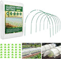 Garden Netting Kit for Raised Beds, 10x30FT Ultra Fine Mesh Netting＆ 6 Sets of 8FT Fiberglass Garden Hoops, Bird Barrier Protection Net Vegetable Plant Cover Fruit Flowers Row Cover