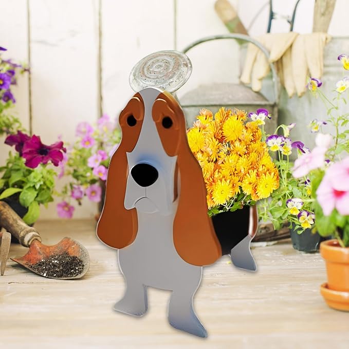 Basset Hound Dog Planter Plant Pots,Cute Garden Dog Flower Planter,Dog Planters Birthday Gifts for Women,Office,Indoor/Outdoor Decor（9.45 * 8.54 * 13.23in）