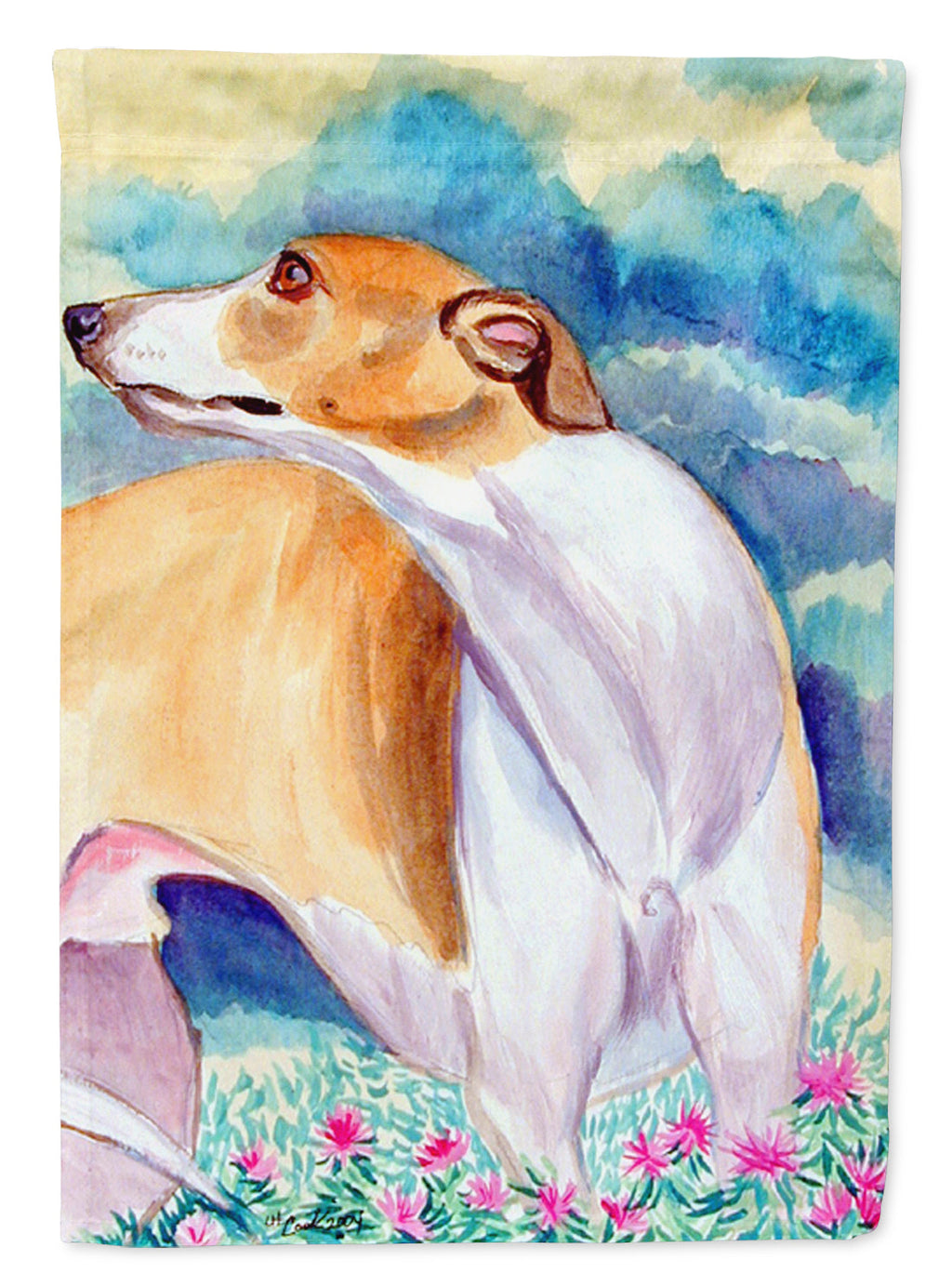 Whippet Garden Flag – Decorative Outdoor Yard Flag