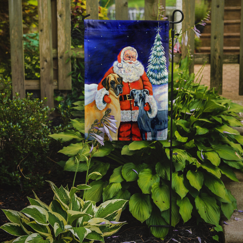 Santa Claus with Great Dane Garden Flag – Decorative Outdoor Yard Flag