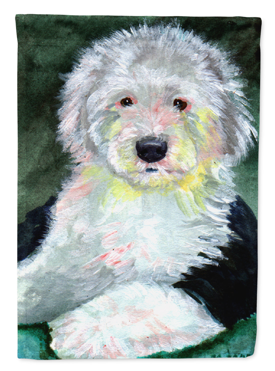 Old English Sheepdog Garden Flag – Decorative Outdoor Yard Flag