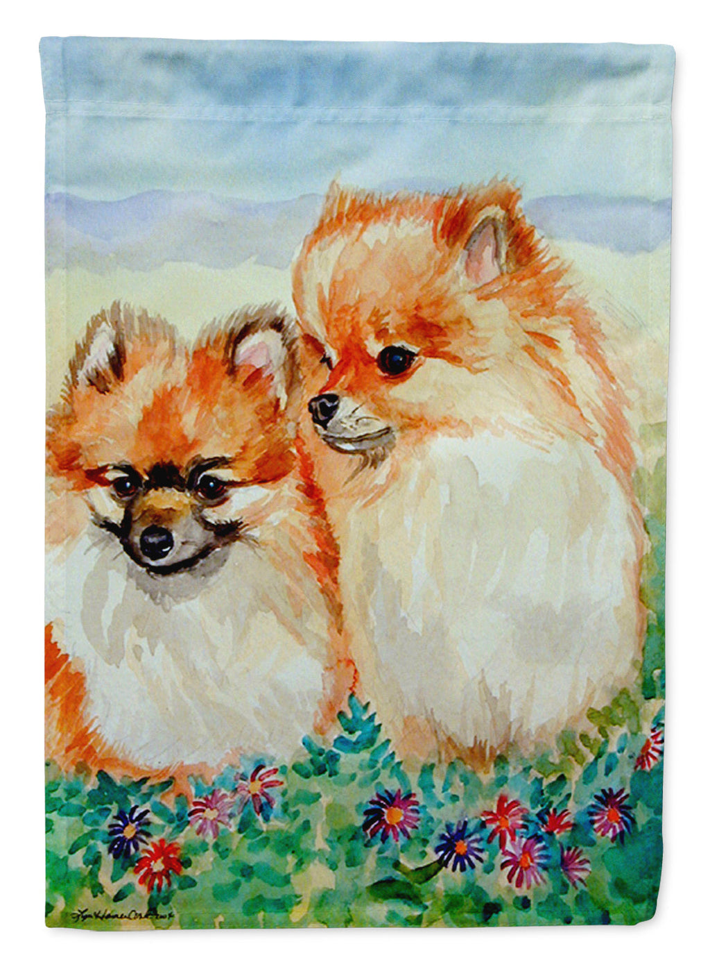Pomeranian Garden Flag – Decorative Outdoor Yard Flag 7262GF