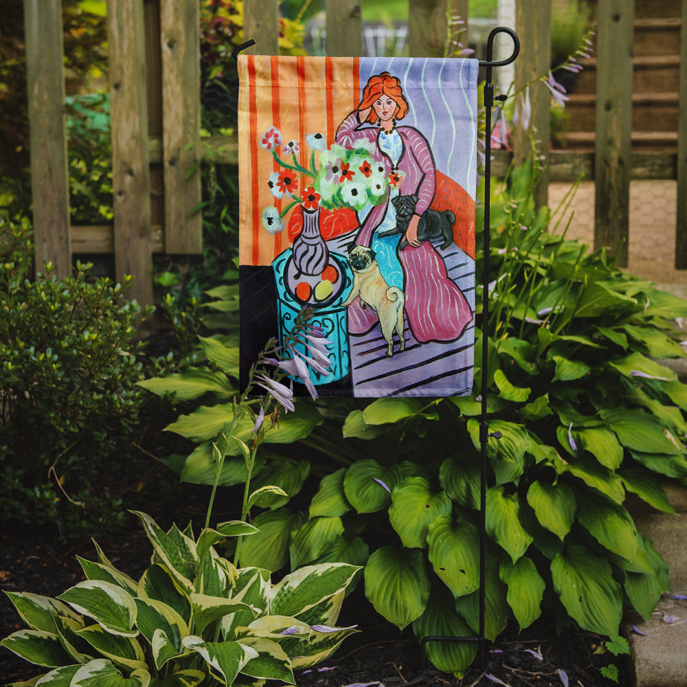 Lady with her Pug Garden Flag – Decorative Outdoor Yard Flag 7266GF